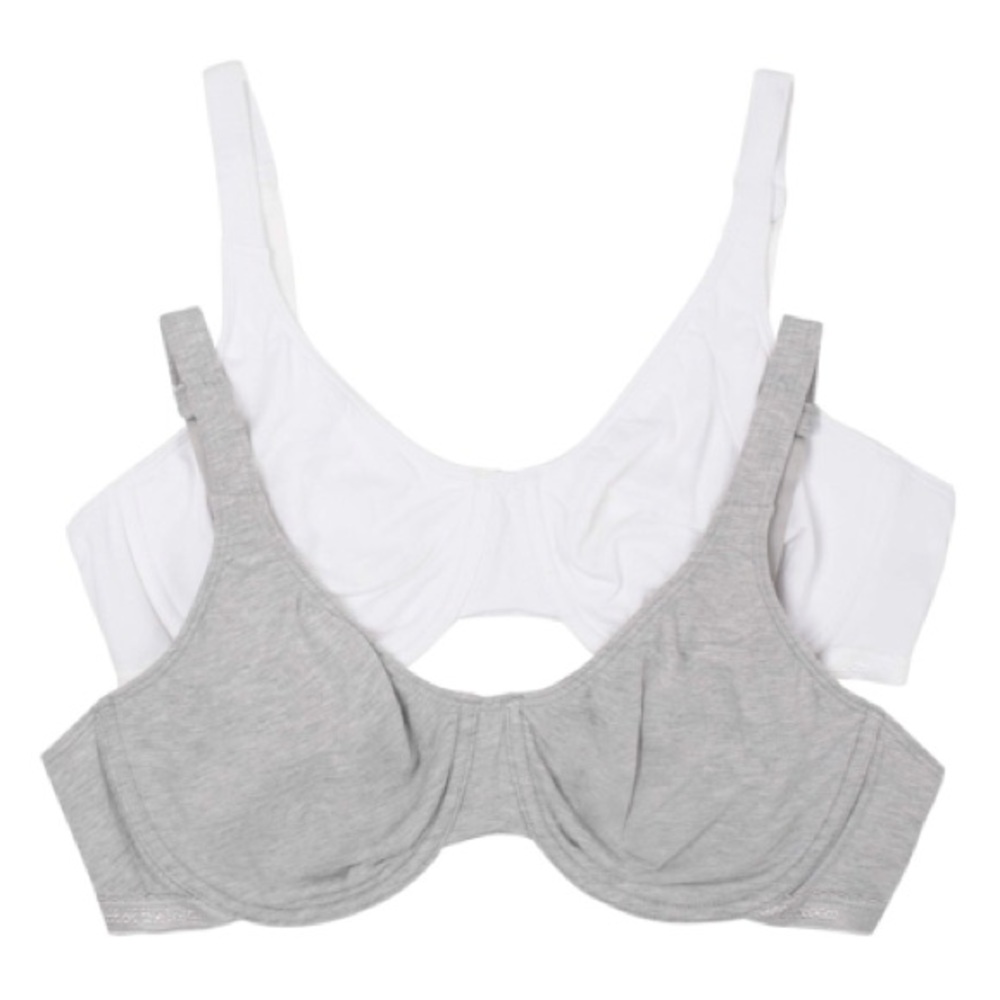Two unlined wire free bras